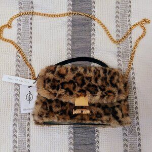 Stradivarius women's mini leopard-print purse